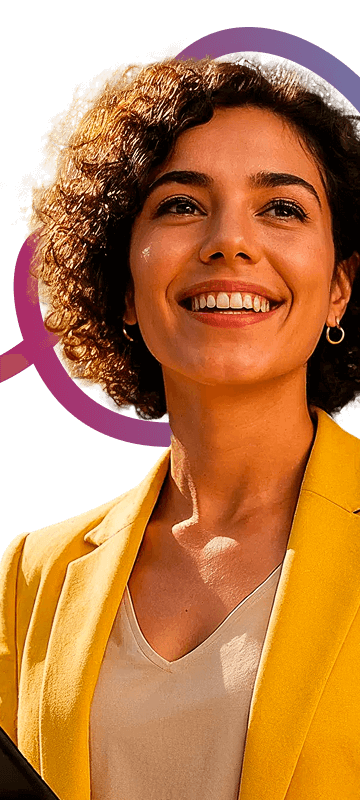 Mulher com cabelo colorido - Mobile